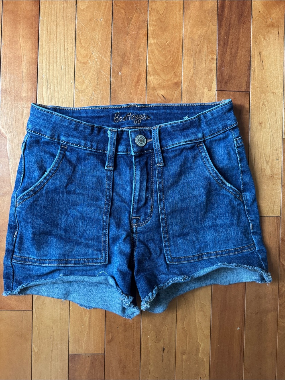 Bootlegger High Rise Denim Cutoff Shorts